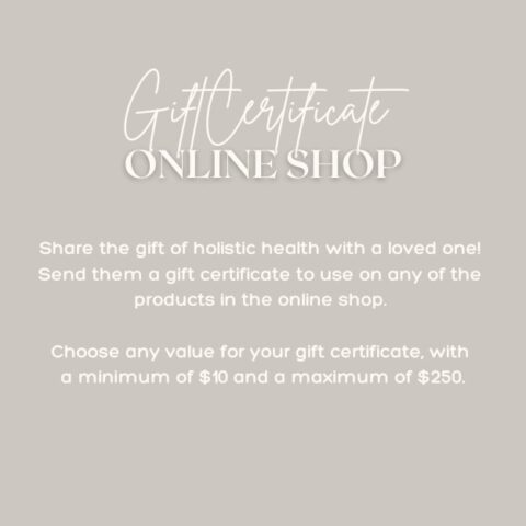 Gift Certificate – Online Shop – Description